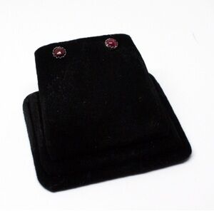 Garnet Earrings Navajo Handmade